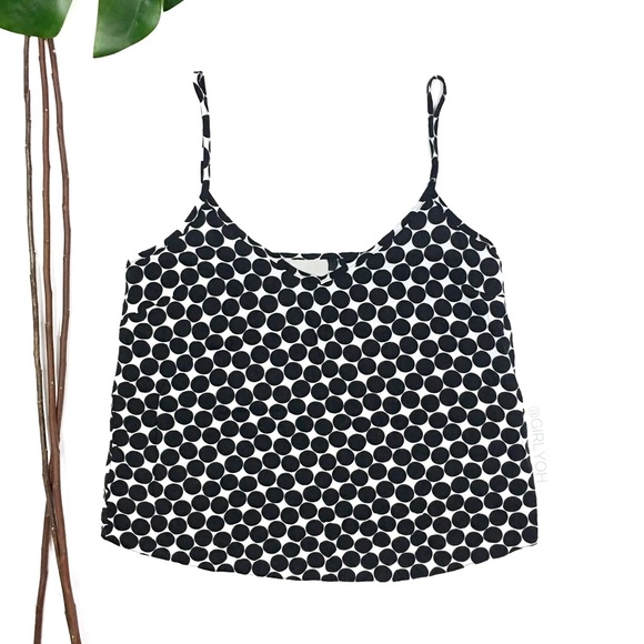 ASOS Black White Polkadot Camisole Tank Top - Picture 1 of 7